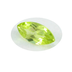 Riyogems 1PC Natural Green Peridot Faceted 6x12 mm Marquise Shape A1 Quality Stone