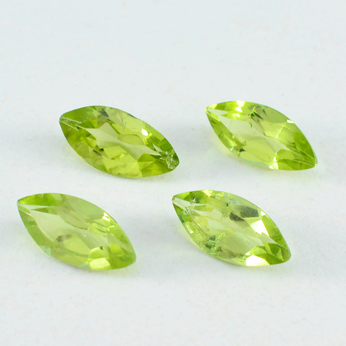 Riyogems 1PC Real Green Peridot Faceted 7x14 mm Marquise Shape Good Quality Gemstone