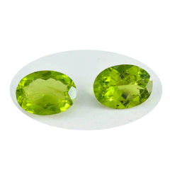 riyogems 1 pezzo di vero peridoto verde sfaccettato 10x12 mm di forma ovale, gemma sfusa di ottima qualità