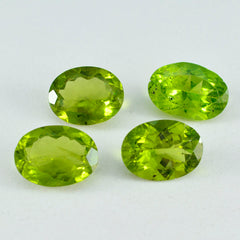 Riyogems 1PC Natural Green Peridot Faceted 12x16 mm Oval Shape lovely Quality Loose Stone
