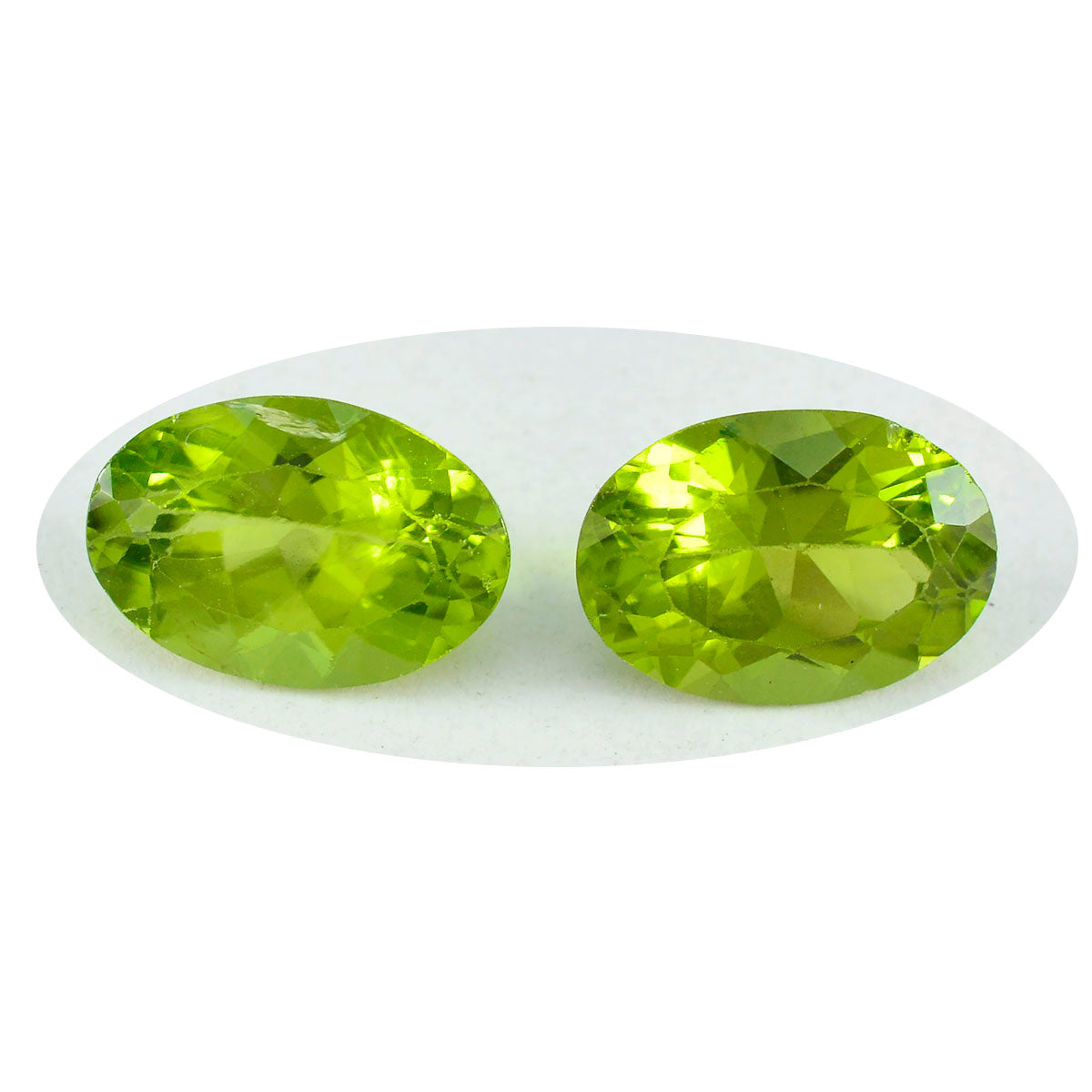 riyogems 1pc real green peridot faceted 7x9 mm oval shape good looking quality gems