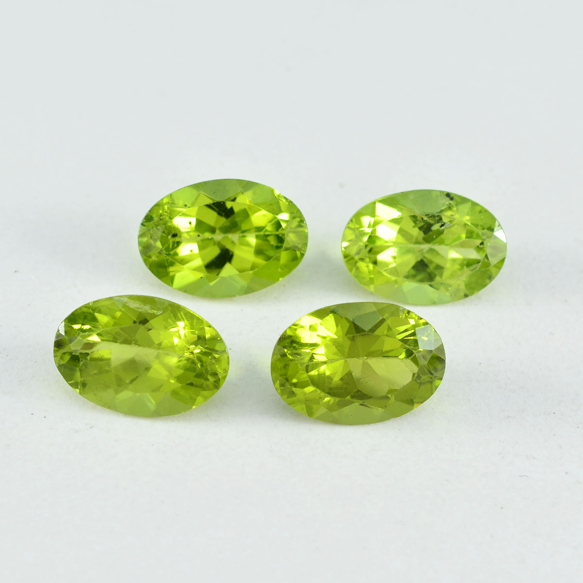 riyogems 1pc real green peridot faceted 7x9 mm oval shape good looking quality gems