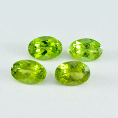 riyogems 1pc real green peridot faceted 7x9 mm oval shape good looking quality gems