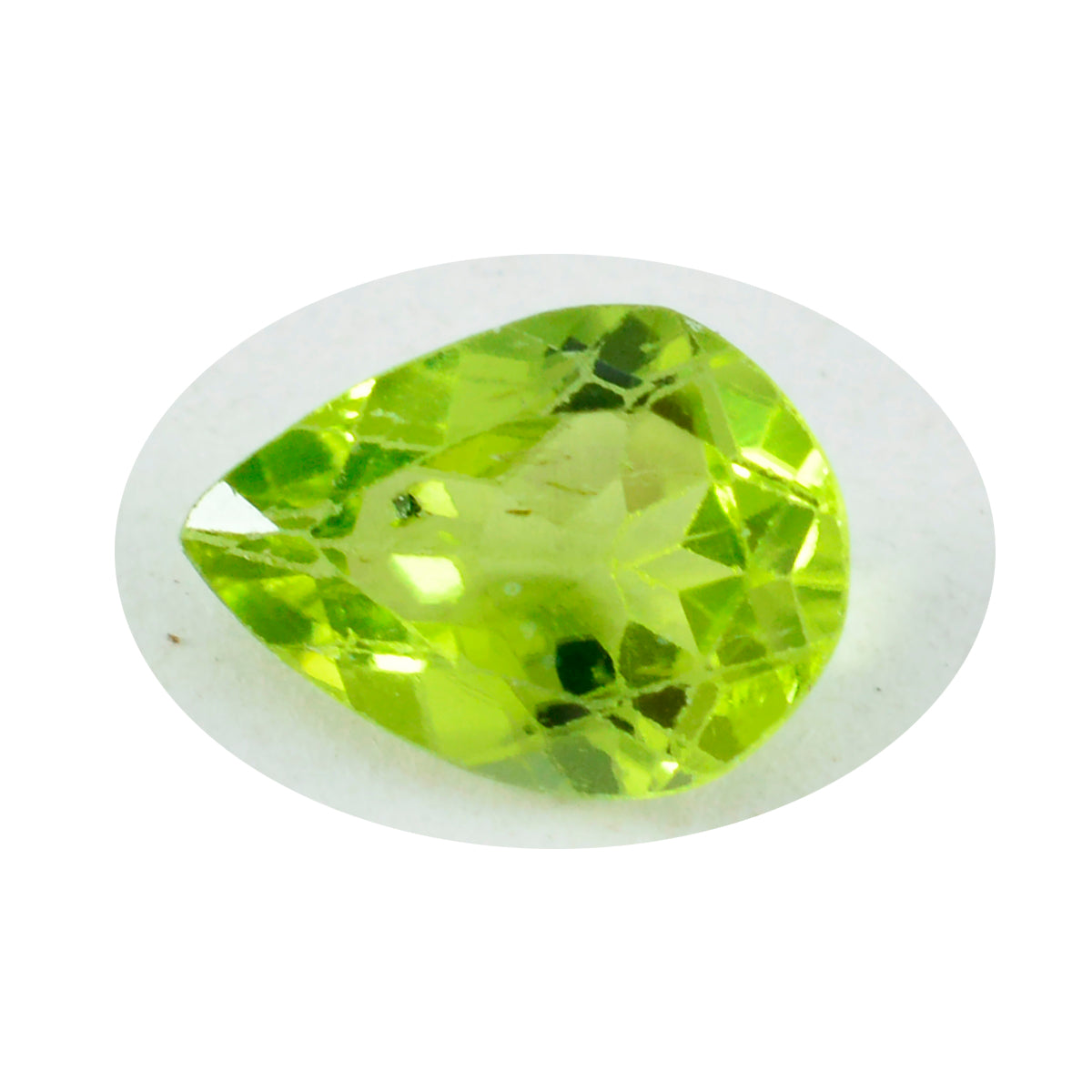 Riyogems 1PC Genuine Green Peridot Faceted 12x16 mm Pear Shape awesome Quality Loose Stone