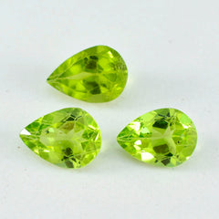 riyogems 1pc genuine green peridot faceted 12x16 mm pear shape awesome quality loose stone