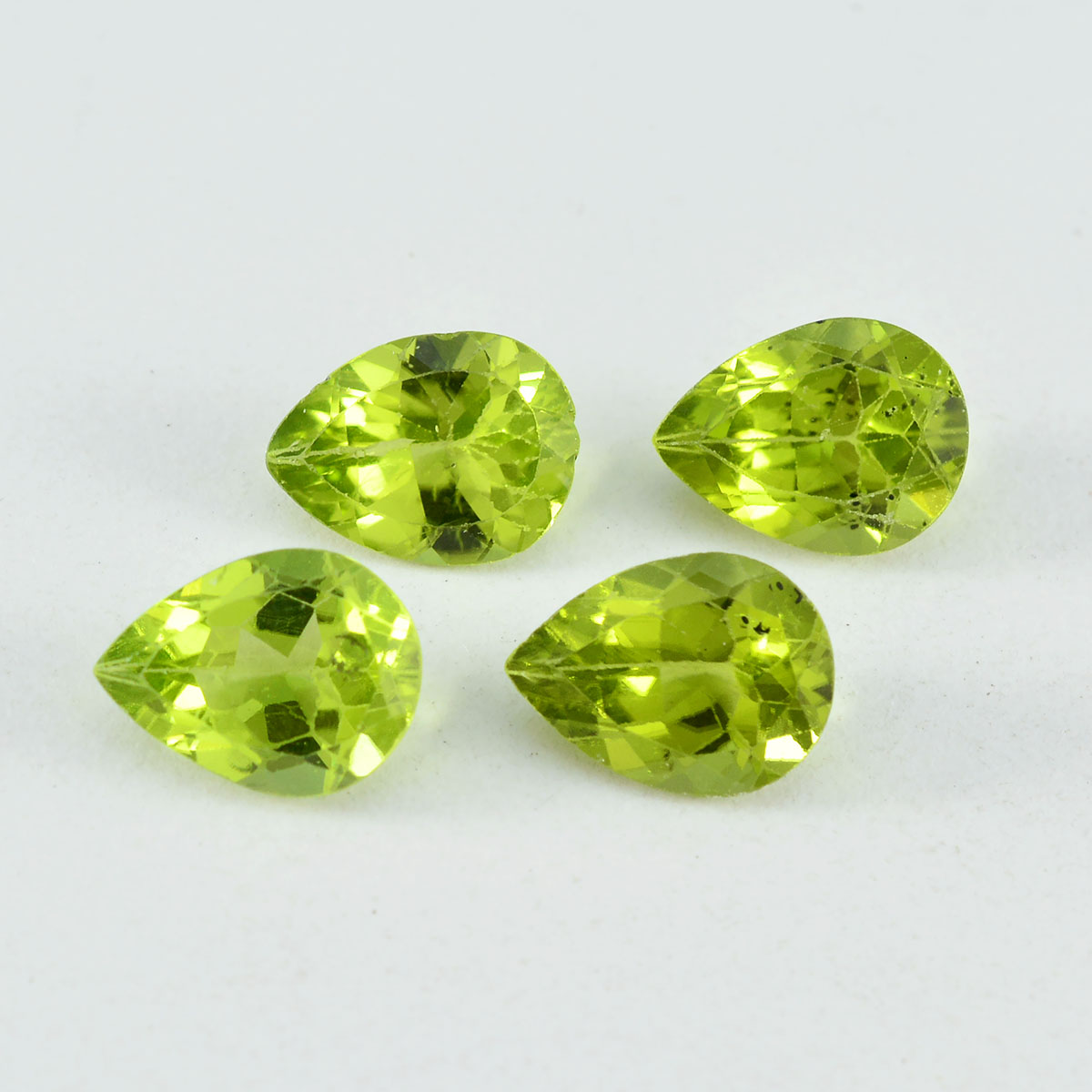 riyogems 1pc natural green peridot faceted 8x12 mm pear shape sweet quality loose gem