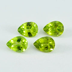 riyogems 1pc natural green peridot faceted 8x12 mm pear shape sweet quality loose gem