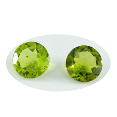 riyogems 1pc natural green peridot faceted 11x11 mm round shape good quality gem