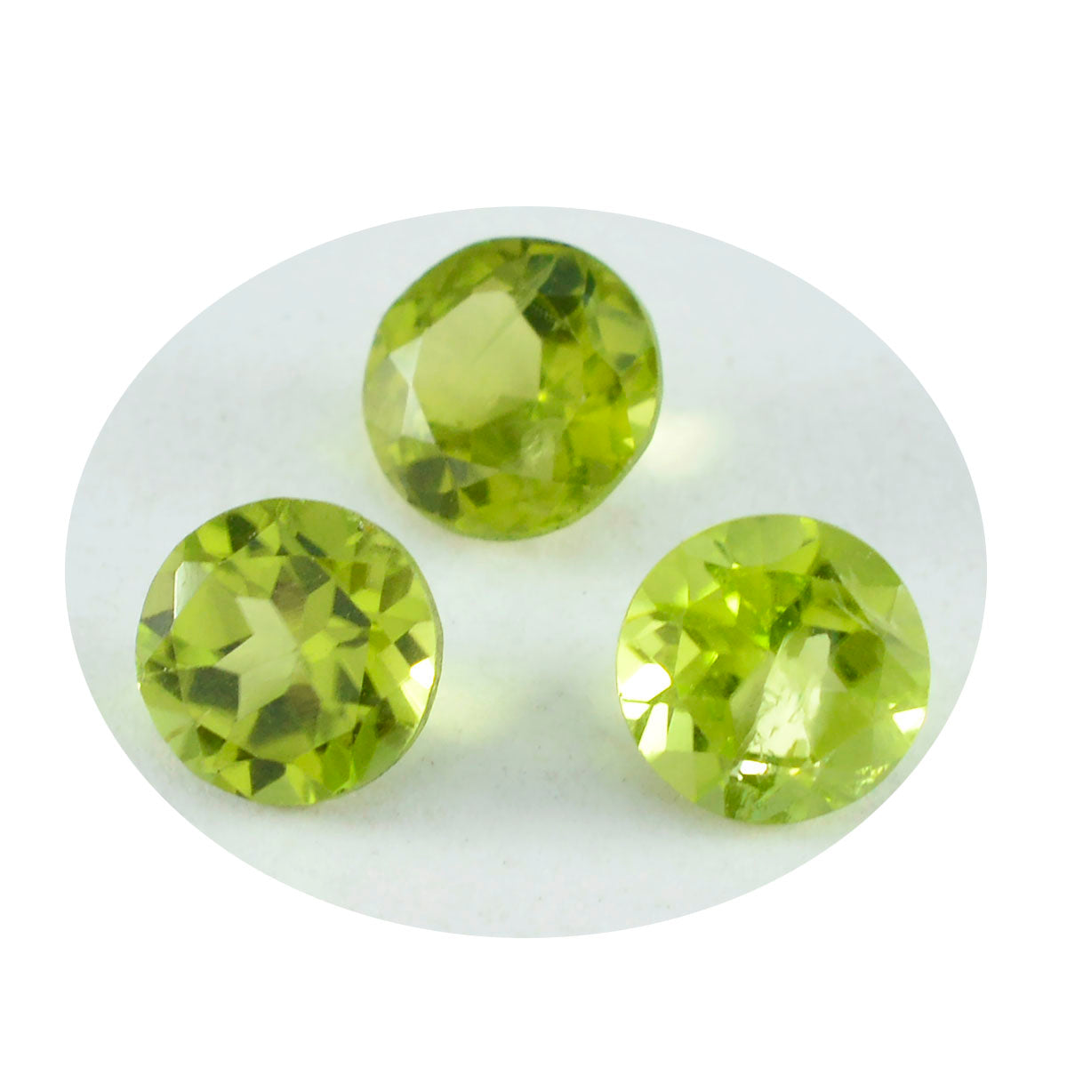 riyogems 1pc natural green peridot faceted 14x14 mm round shape attractive quality gemstone