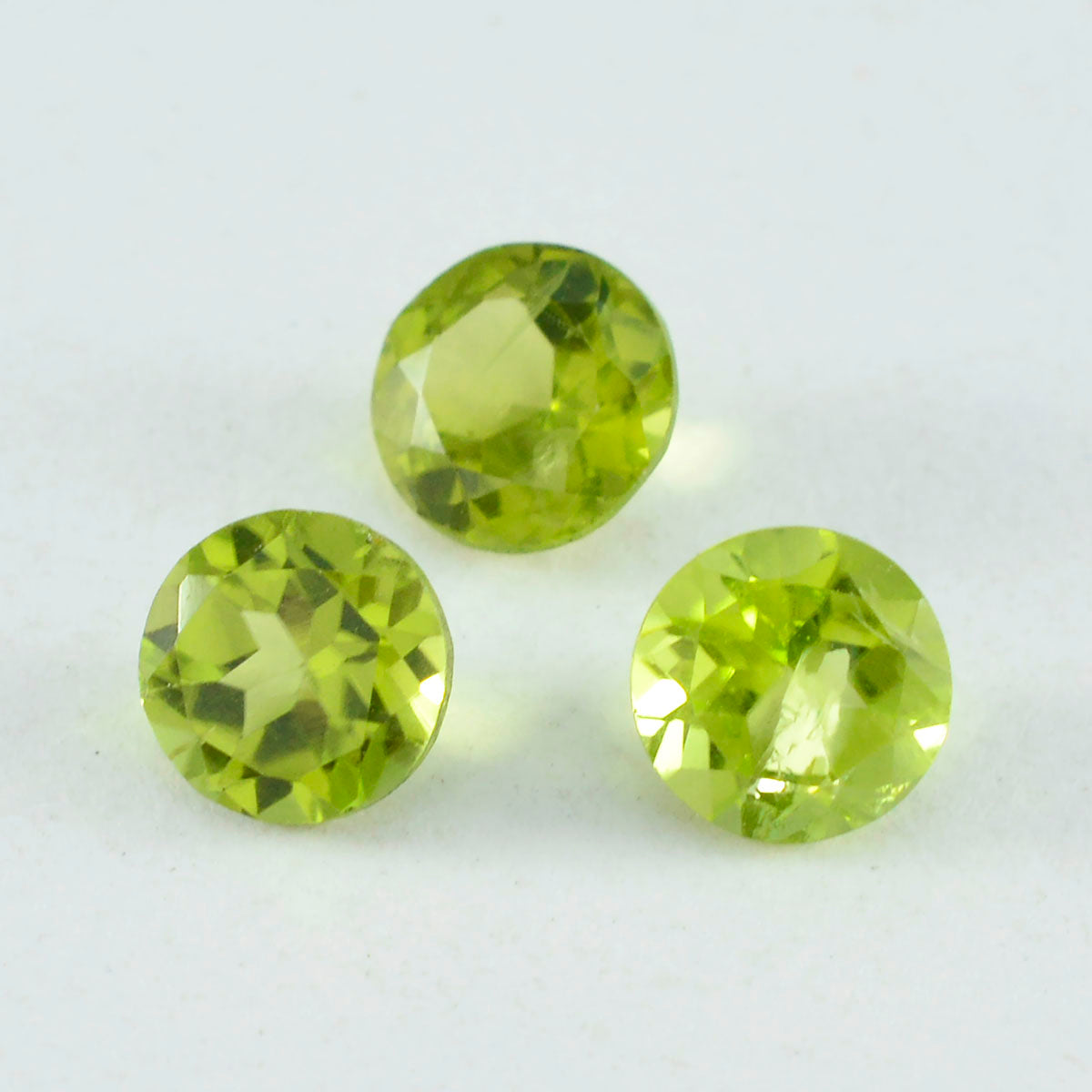 riyogems 1pc natural green peridot faceted 14x14 mm round shape attractive quality gemstone