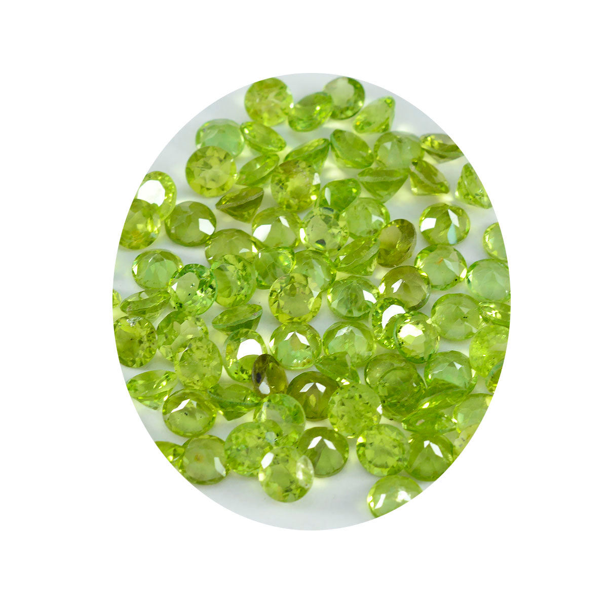 riyogems 1pc real green peridot faceted 3x3 mm round shape amazing quality gem