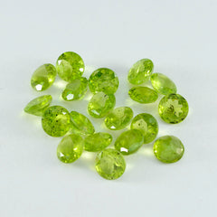 Riyogems 1PC echte groene peridot gefacetteerde 4x4 mm ronde vorm schattige kwaliteitsedelstenen