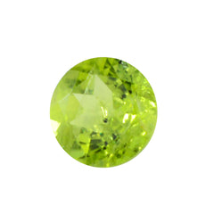 Riyogems 1PC Natural Green Peridot Faceted 8X8 mm Round Shape A+ Quality Loose Gems