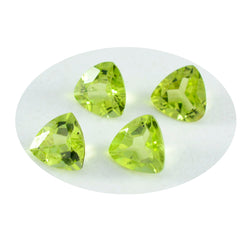 riyogems 1шт натуральный зеленый перидот ограненный 10x10 мм форма триллиона драгоценный камень высокого качества