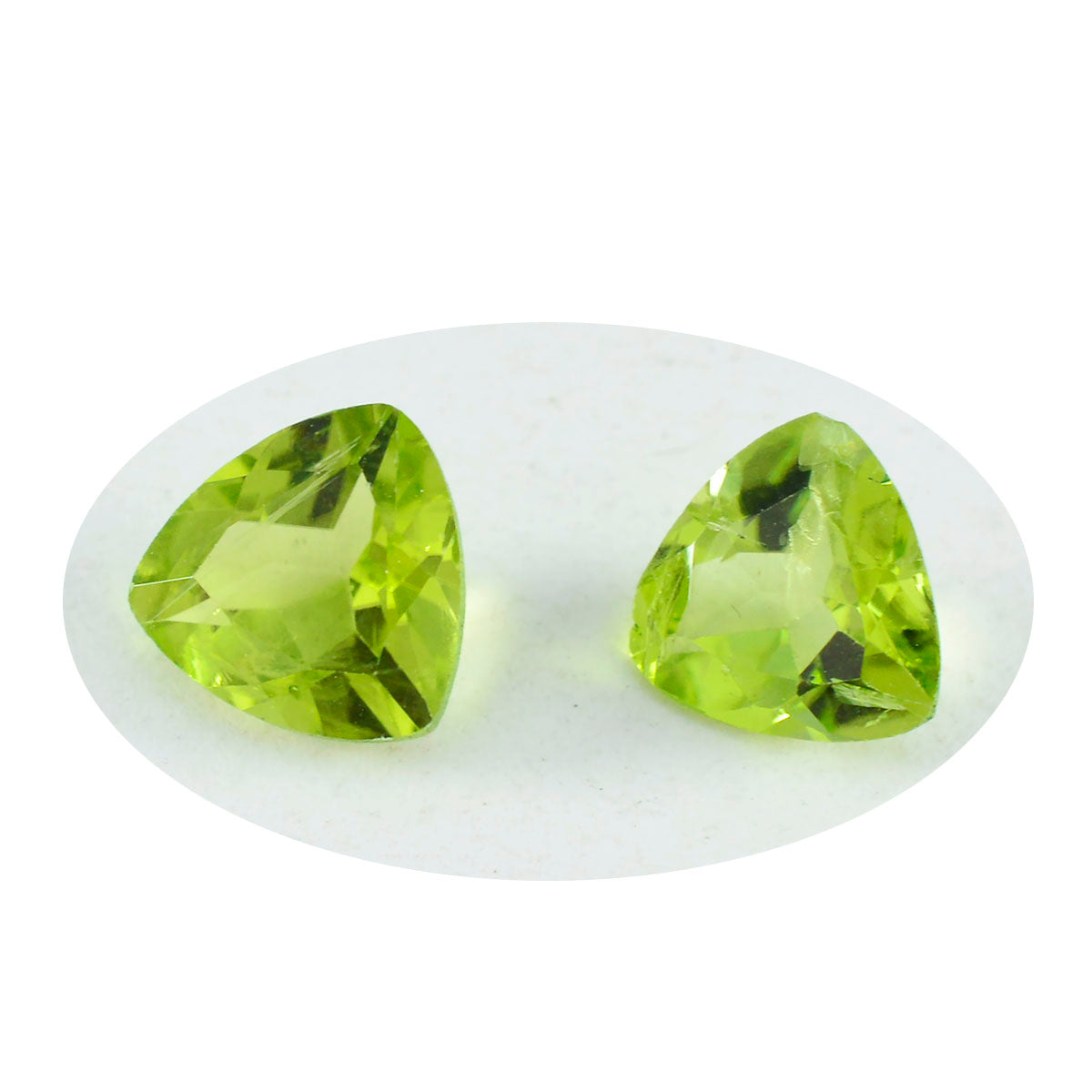 riyogems 1 pieza de peridoto verde natural facetado 13x13 mm forma de billón a+1 piedra preciosa de calidad