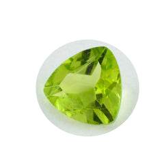 riyogems 1шт настоящий зеленый перидот ограненный 14x14 мм форма триллион качество A1 свободный драгоценный камень