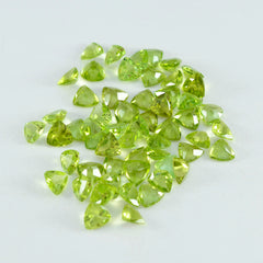 riyogems 1 шт., настоящий зеленый перидот, граненый 5x5 мм, форма триллиона, драгоценный камень потрясающего качества