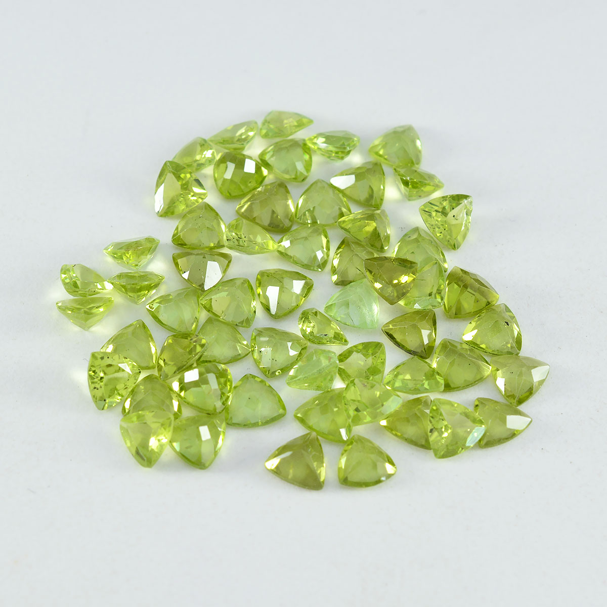 riyogems 1 шт. натуральный зеленый перидот граненый 6x6 мм форма триллиона красота качество свободный драгоценный камень