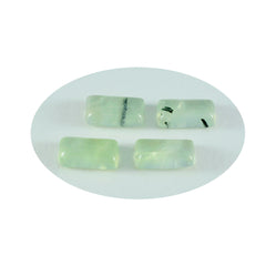 riyogems 1 st grön prehnite cabochon 10x20 mm baguett form häpnadsväckande kvalitet lös sten