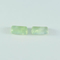 Riyogems 1PC Green Prehnite Cabochon 8x16 mm Baguett Shape great Quality Loose Gem