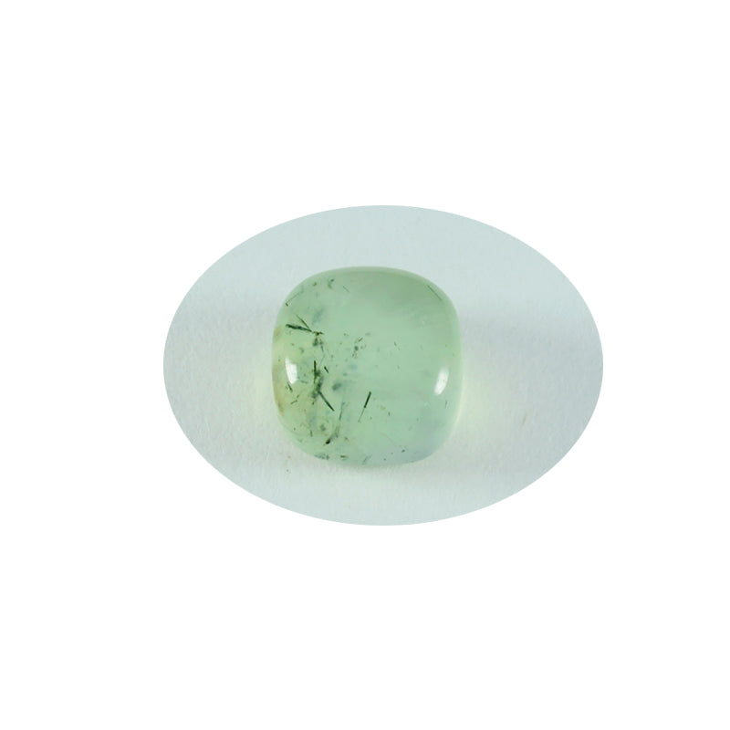 riyogems 1pc green prehnite cabochon 6x6 mm cushion shape sweet quality gem