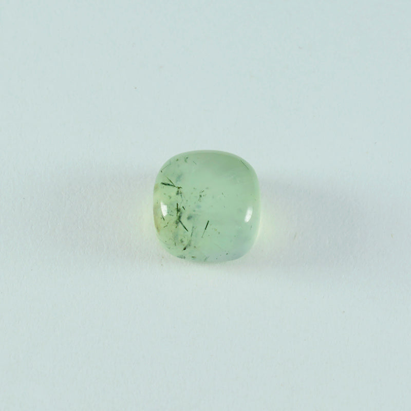 riyogems 1pc グリーン プレナイト カボション 6x6 mm クッション形状の甘い品質の宝石