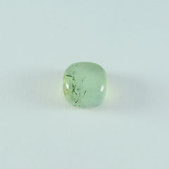 riyogems 1pc green prehnite cabochon 6x6 mm cushion shape sweet quality gem