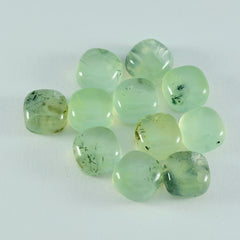 riyogems 1pc green prehnite cabochon 7x7 mm cushion shape superb quality gems