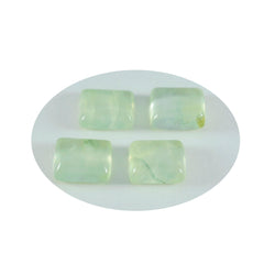 Riyogems 1 Stück grüner Prehnit-Cabochon, 10 x 12 mm, achteckige Form, A1-Qualitätsedelstein