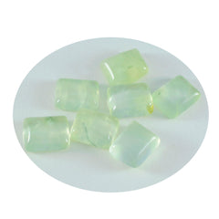 Riyogems, 1 pieza, cabujón de prehnita verde, 10x14mm, forma octágono, gema suelta de buena calidad
