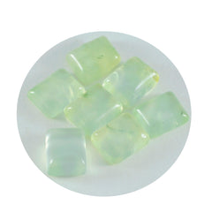 Riyogems 1 Stück grüner Prehnit-Cabochon, 12 x 16 mm, achteckige Form, schöne, hochwertige lose Edelsteine