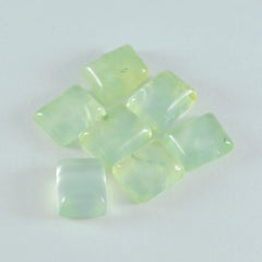 Riyogems 1PC Green Prehnite Cabochon 12x16 mm Octagon Shape Nice Quality Loose Gems