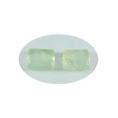 Riyogems 1PC Green Prehnite Cabochon 8x10 mm Octagon Shape A+ Quality Gems