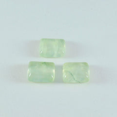 riyogems 1шт зеленый пренит кабошон 9x11 мм форма восьмиугольника +1 камень качества