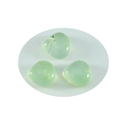 riyogems 1 st grön prehnite cabochon 10x10 mm hjärtform utmärkt kvalitet lös pärla