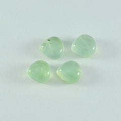 riyogems 1 шт. зеленый пренит кабошон 11x11 мм в форме сердца, довольно качественные свободные драгоценные камни