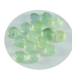 Riyogems 1PC Groene Prehniet Cabochon 12x12 mm Hartvorm verbazingwekkende Kwaliteit Losse Steen