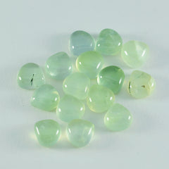 Riyogems 1pc cabochon de préhnite verte 12x12mm forme de coeur qualité étonnante pierre en vrac