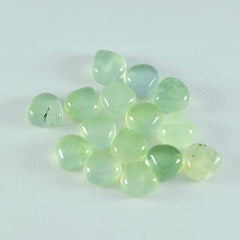 Riyogems 1PC Green Prehnite Cabochon 13x13 mm Heart Shape lovely Quality Loose Gemstone