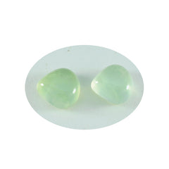riyogems 1 pezzo cabochon di prehnite verde 14x14 mm a forma di cuore, gemma di bella qualità