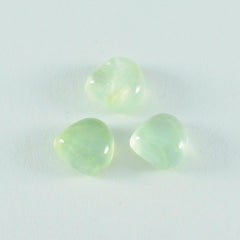 Riyogems 1 pieza cabujón de prehnita verde 15x15 mm forma de corazón gemas de gran calidad