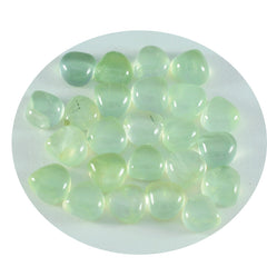 Riyogems 1 Stück grüner Prehnit-Cabochon, 6 x 6 mm, Herzform, hübscher Qualitäts-Edelstein