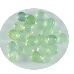 Riyogems 1PC Green Prehnite Cabochon 7x7 mm Heart Shape handsome Quality Gems