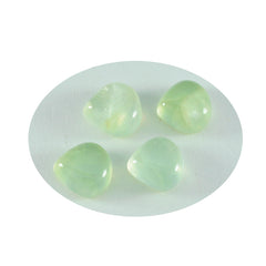 Riyogems 1PC Green Prehnite Cabochon 8x8 mm Heart Shape good-looking Quality Stone