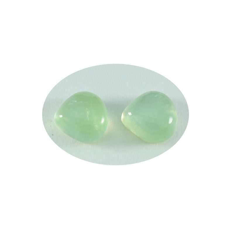 Riyogems 1PC Green Prehnite Cabochon 9x9 mm Heart Shape nice-looking Quality Gemstone