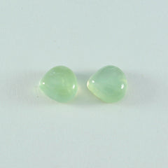 Riyogems 1PC Green Prehnite Cabochon 9x9 mm Heart Shape nice-looking Quality Gemstone