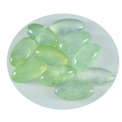 Riyogems, 1 pieza, cabujón de prehnita verde, 10x20mm, forma de marquesa, gemas de calidad increíble