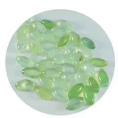 riyogems 1 st grön prehnite cabochon 5x10 mm marquise form underbar kvalitet lös pärla
