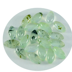 Riyogems 1 Stück grüner Prehnit-Cabochon, 6 x 12 mm, Marquise-Form, süße, lose Edelsteine