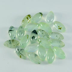 Riyogems 1PC Green Prehnite Cabochon 6x12 mm Marquise Shape sweet Quality Loose Gems